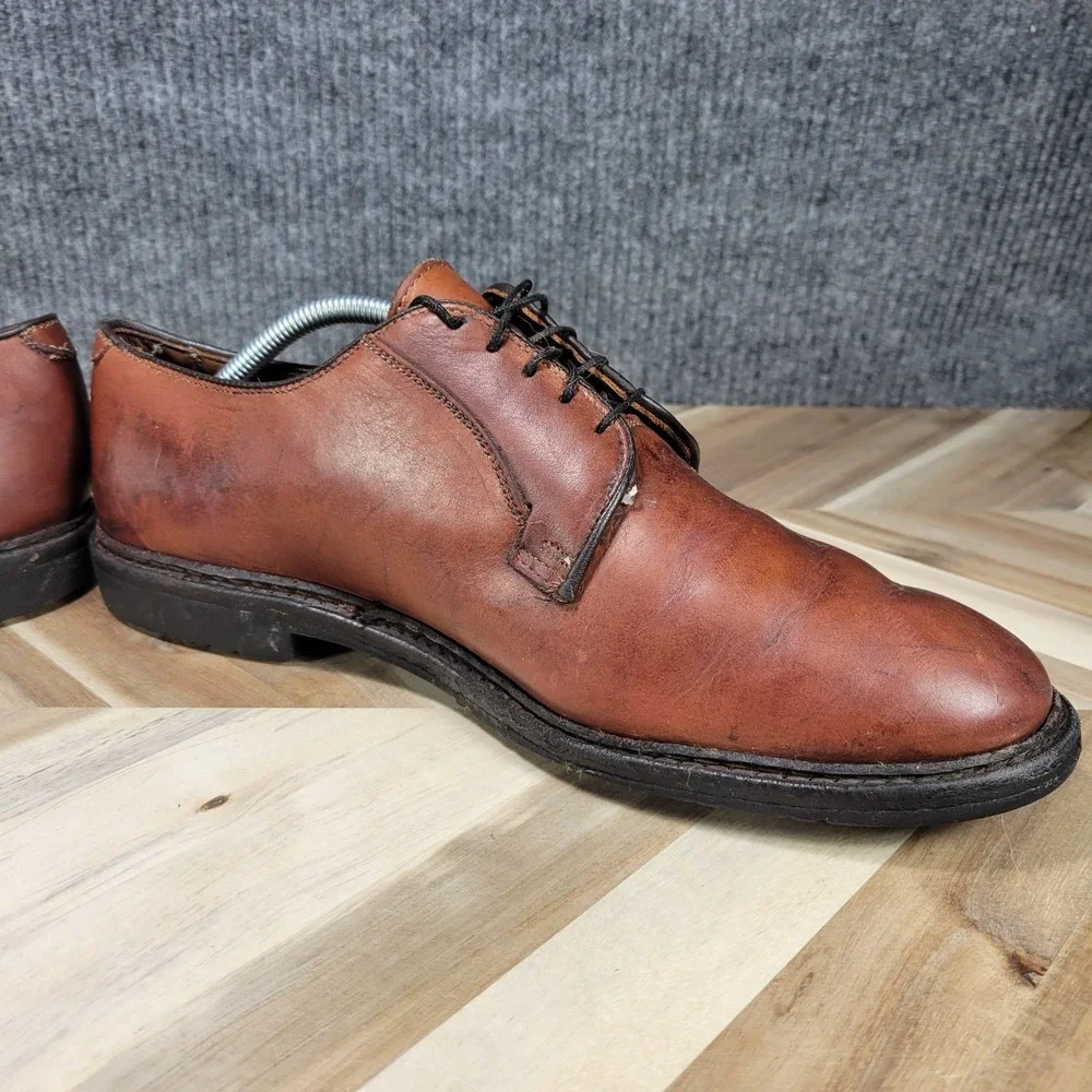 Allen Edmonds Badlands Mens 10 D Dress Shoes Oxfords Brown Leather